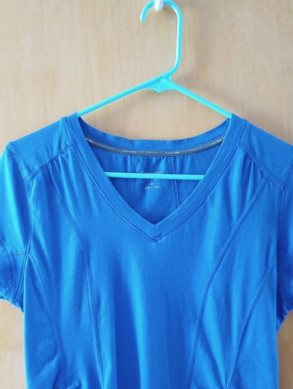 Calvin Klein Blue V-Neck Short Sleeve Tee
